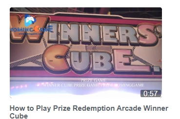 Prize Redemption Arcade Winner Cube
