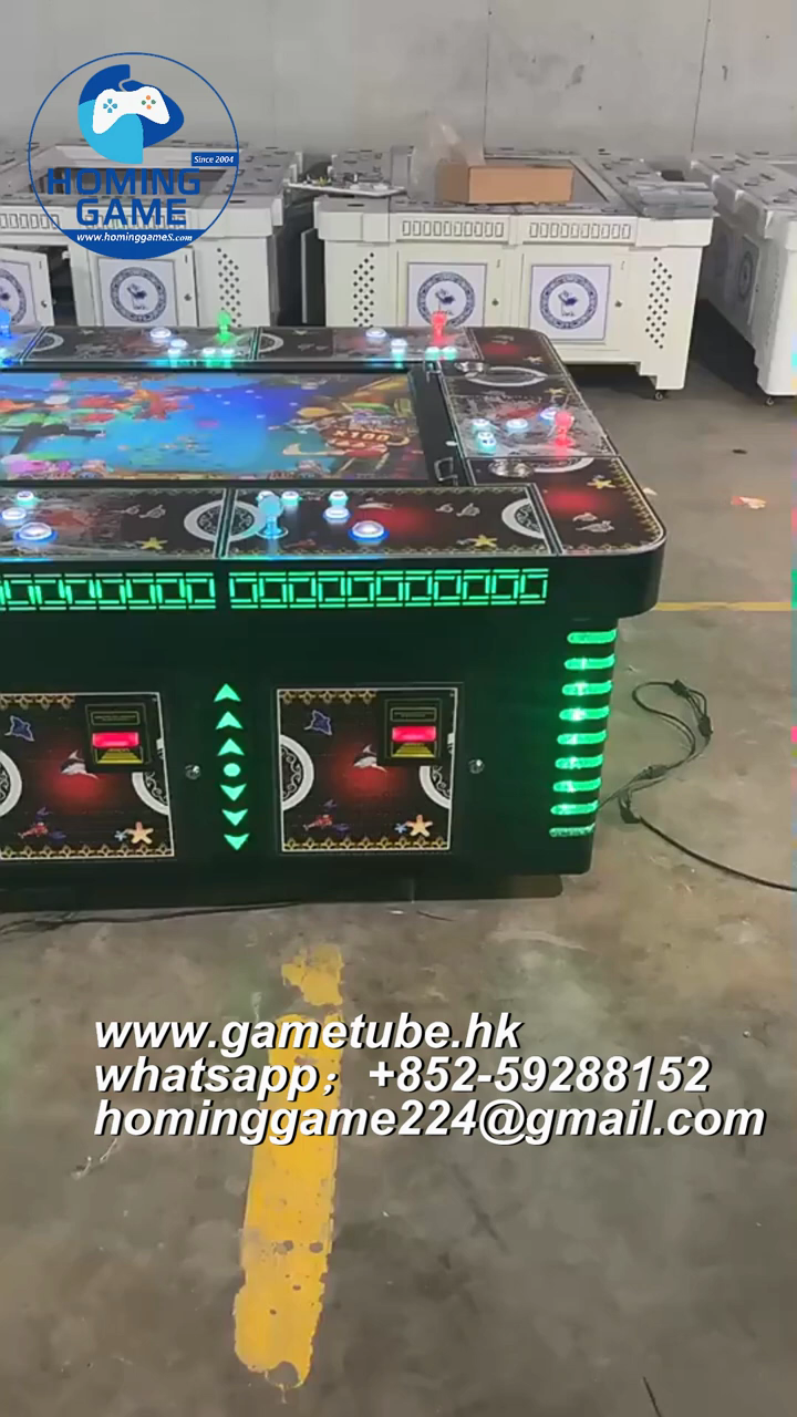 HomingGame Factory Amusement Game Fish Table Machine Golden Legend Dragon Hunter Arcade Cabinet 4/6/8/10 Players Gambling Skill Fish Arcade Game Machine for Adult Game Room