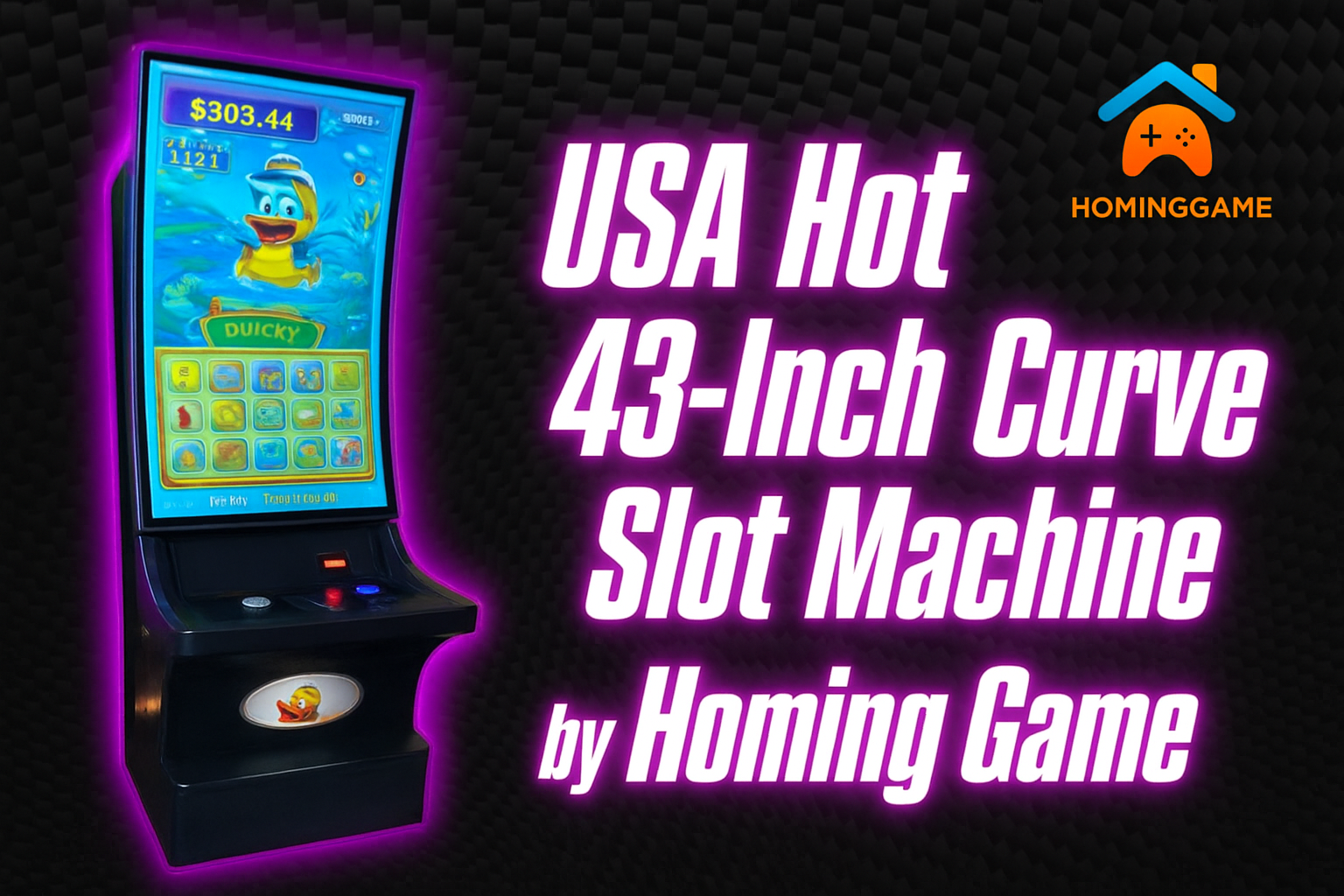 43 Inch Vertical Curved Skill Game Machine | Touch Screen Gambling Arcade Machine by HomingGame with Mutha Goose Accouting System
