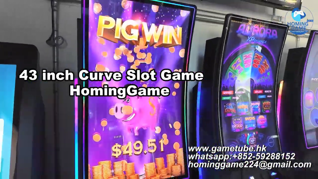 Wholesale Premium 43-Inch Curved Slot Table Game Machine | Aurora XPerience 7-in-1 Skill Game Board & ATM Cash Redemption Kiosk Integration