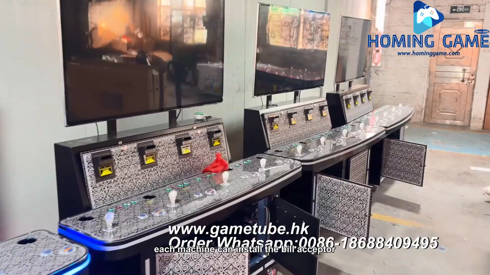 USA Hot 4-Player Upright Fishing Game Machine HomingGame with Mutha Goose Printer Accounting System