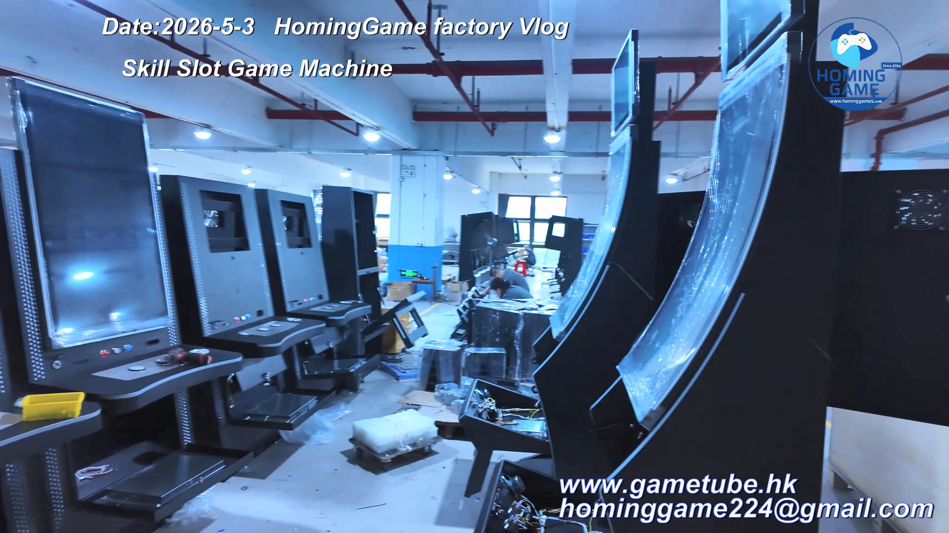 HomingGame 2026 Factory Direct 22/27/32/43 Inch Skill Slot Game Machine Cabinet | Vertical Straight & Curved Screen Slot Table Game for Amusement Room