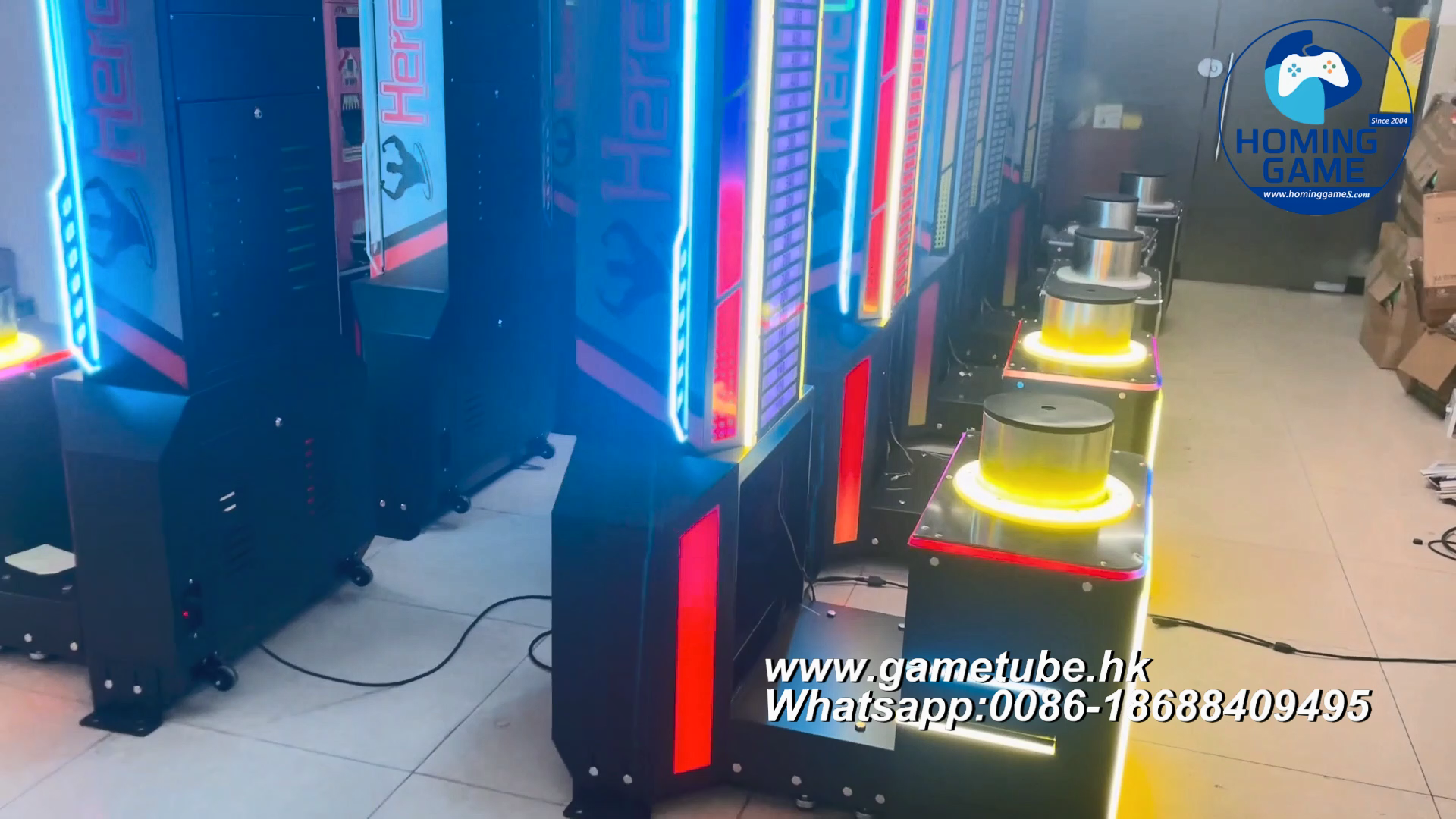 HomingGame Hercules Punching Boxing Machine – Durable Metal Coin Operated Boxing Game Machine for Amusement Centers & Bars
