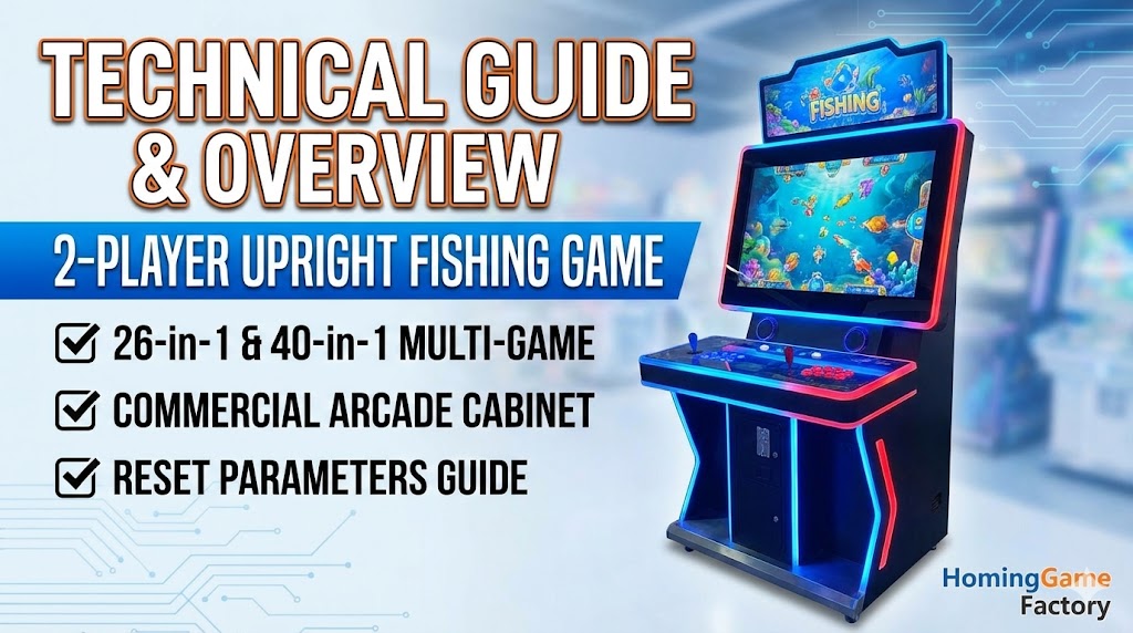 How to Reset Parameters for HomingGame 2 Player Upright Fishing Table Game Machine - 26-in-1 & 40-in-1 Multiple Game Board Technical Guide & Commercial Arcade Cabinet Overview