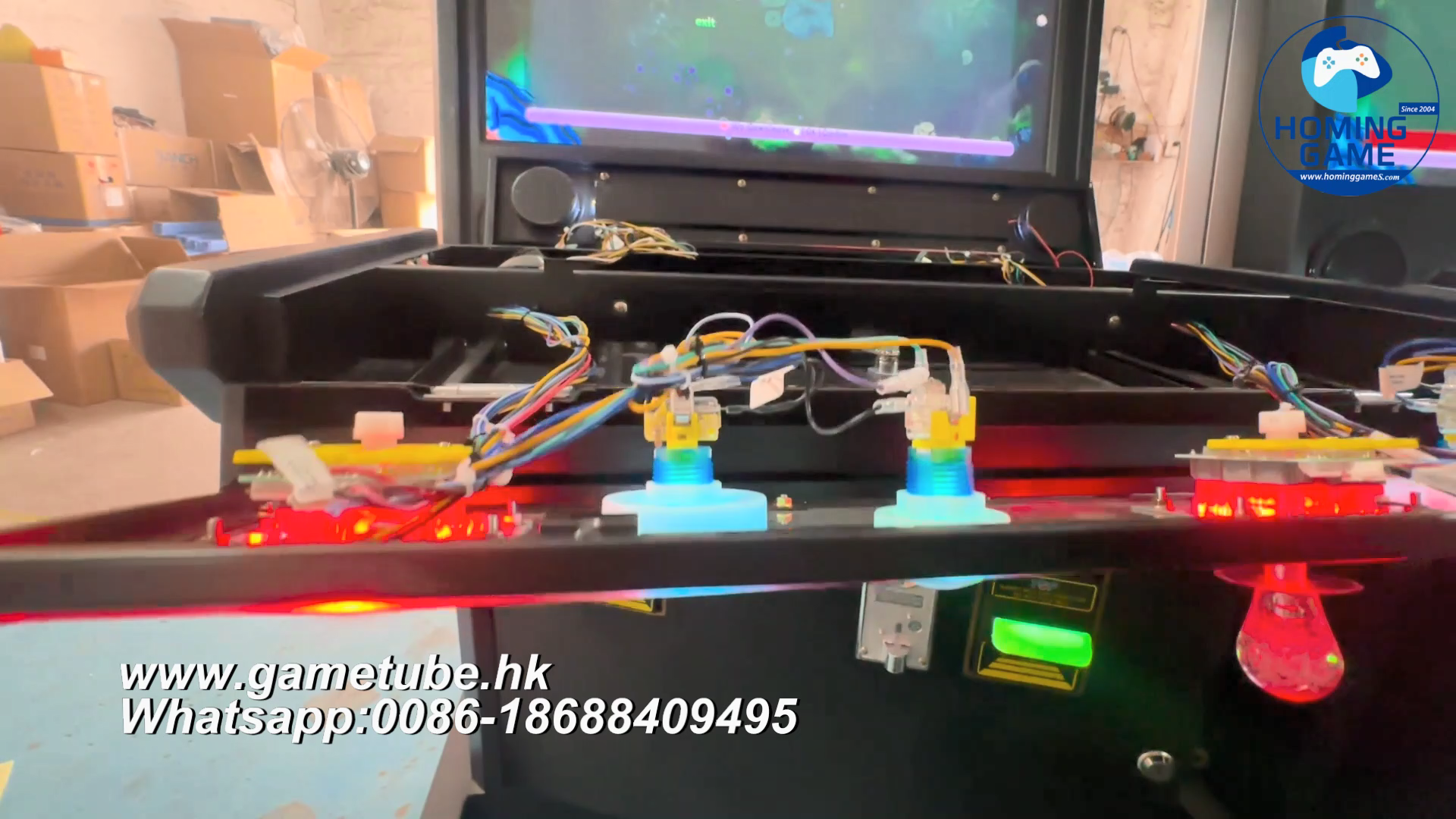 HomingGame Factory Direct 2 Player Upright Fishing Table Game Machine - Easy Installation Guide & Metal Cabinet Arcade Fishing Game