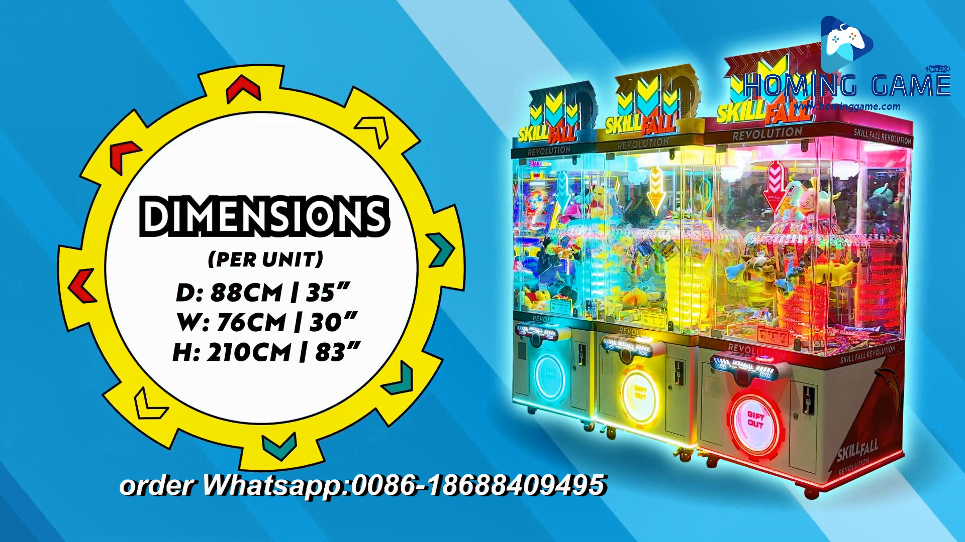 Skill Fall Revolution Prize Game Machine For sale by HomingGame #prizegamemachine #gamemachine