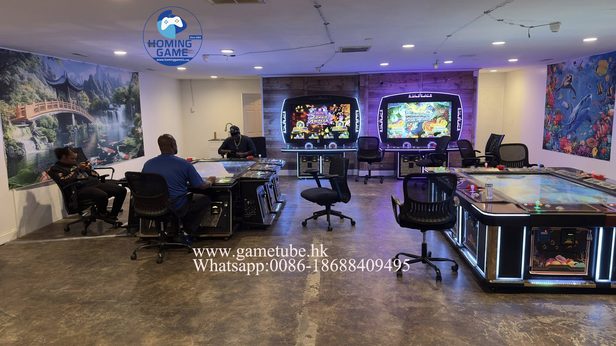 HomingGame Factory Price 10 Player Fishing Game Machine 86 Inch LCD Coin Operated Arcade Fish Hunter Table Ocean King 3 Plus Custom Software