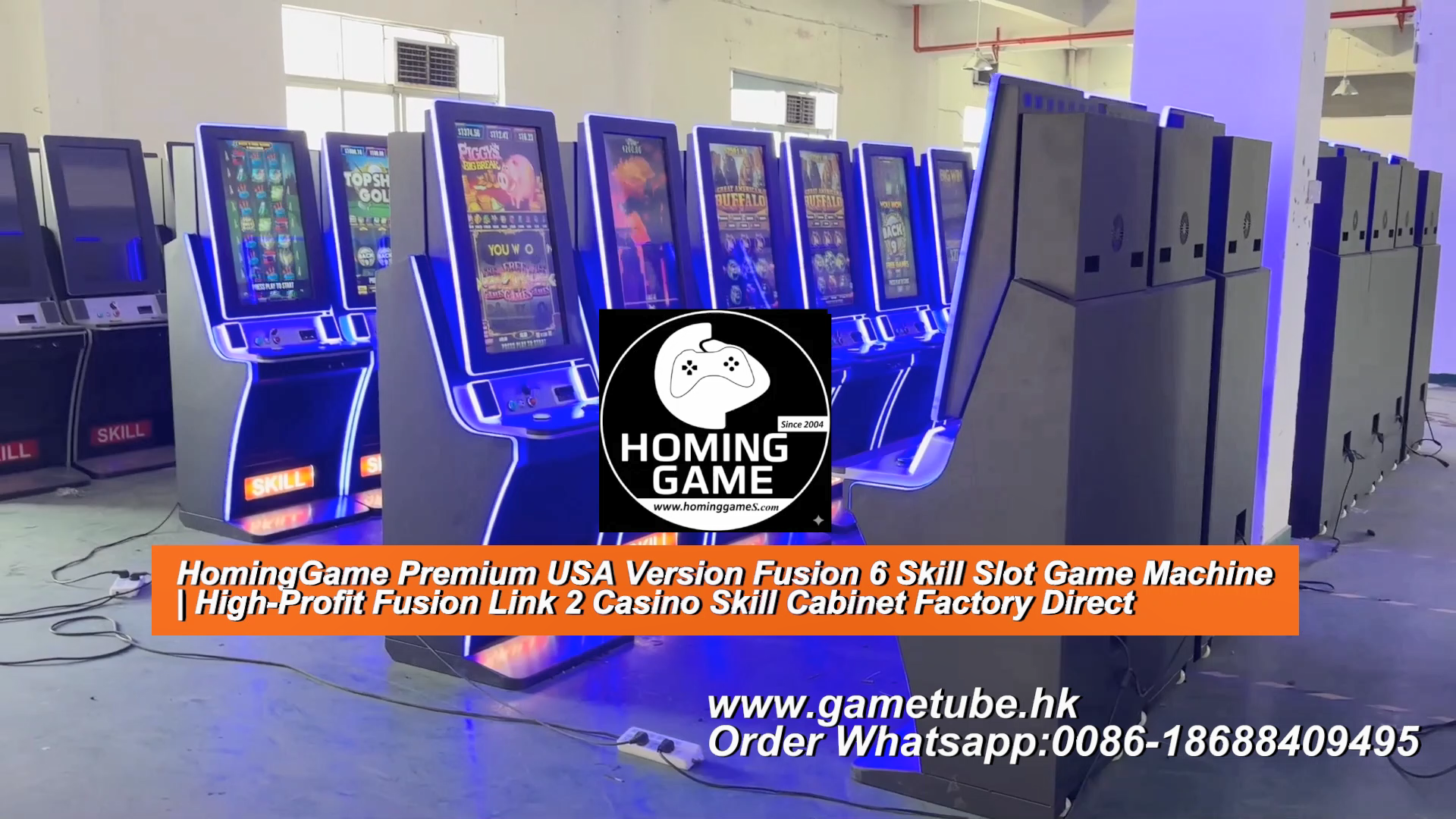 HomingGame Premium USA Version Fusion 6 Skill Slot Game Machine | High-Profit Fusion Link 2 Casino Skill Cabinet Factory Direct|43 inch curve Slot Table Game Machine