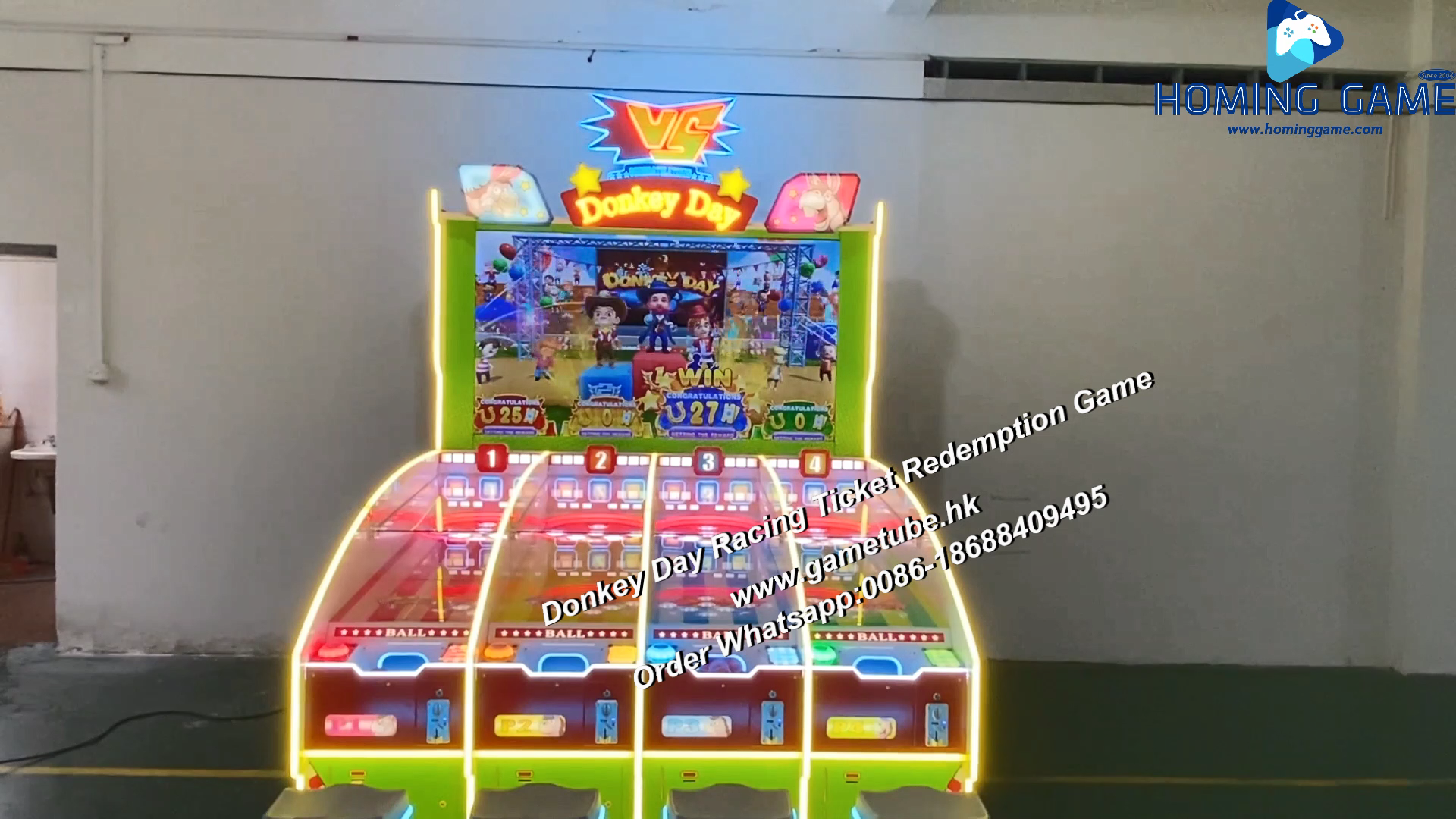 Donkey Racing skill redemption game machine horse racing game  donkey day racing game machine for game park