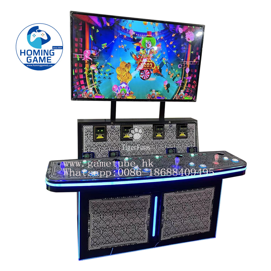 HomingGame Factory Price 4 Player Upright Fishing Game Machine Vertical Screen Arcade Fish Hunter Shooting Game Cabinet for Amusement Center