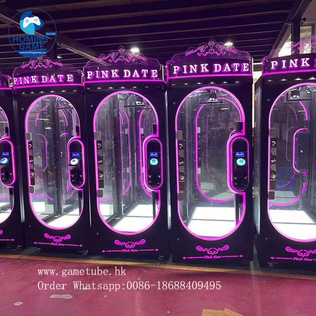 HomingGame Barber Cut Prize Game Machine - High Profit "Cut the Rope" String Cut Prize Game Machine for Arcade & FEC - New Arrival Pink Date Cut 2 Prize Game Machine