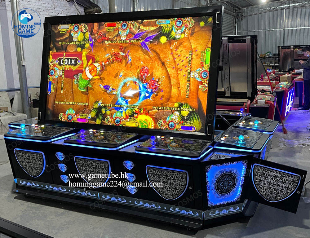 86-98 Inch Ultra-Large 10-Player Fish Hunting Table | Ocean King 3 Plus Skill Fishing Table Game Machine | HomingGame Factory Direct Wholesale