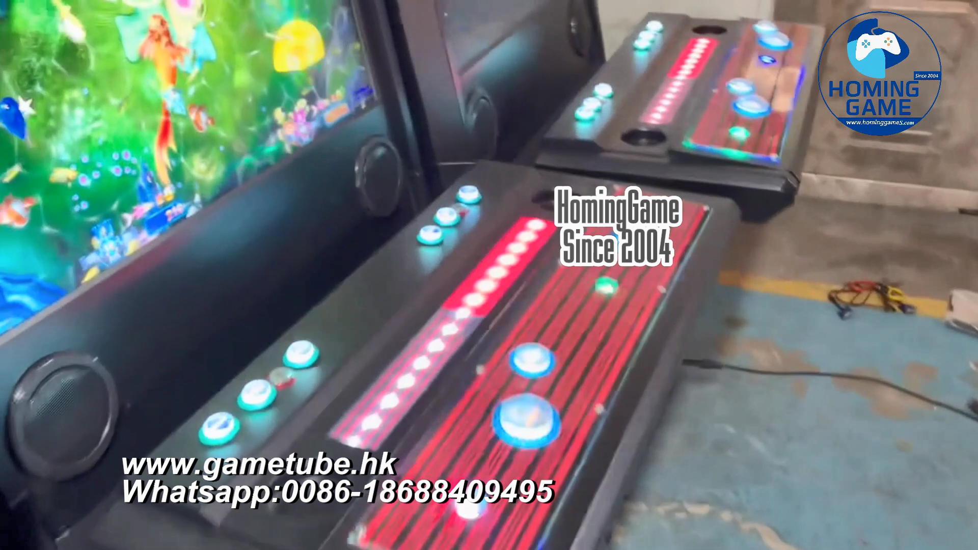 2026 HomingGame 2 Player Upright Fishing Table Game Machine | Commercial Fish Shooting Arcade Cabinet | High-Profit Arcade Game