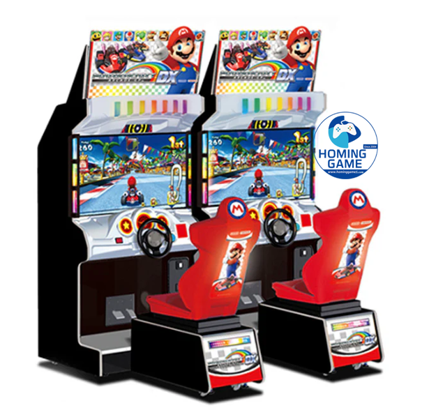 2026 HomingGame Mario Kart GP DX Arcade Racing Machine | 42″ HD Linkable Multiplayer Kart Racer | Commercial Arcade Driving Game
