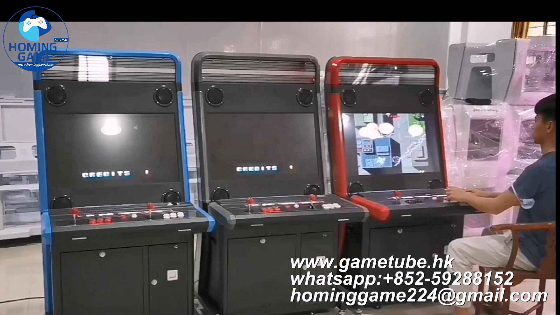 HomingGame Professional 32 Inch Fighting Arcade Machine – Coin Operated 2-Player Retro Video Game Cabinet for Commercial Venues