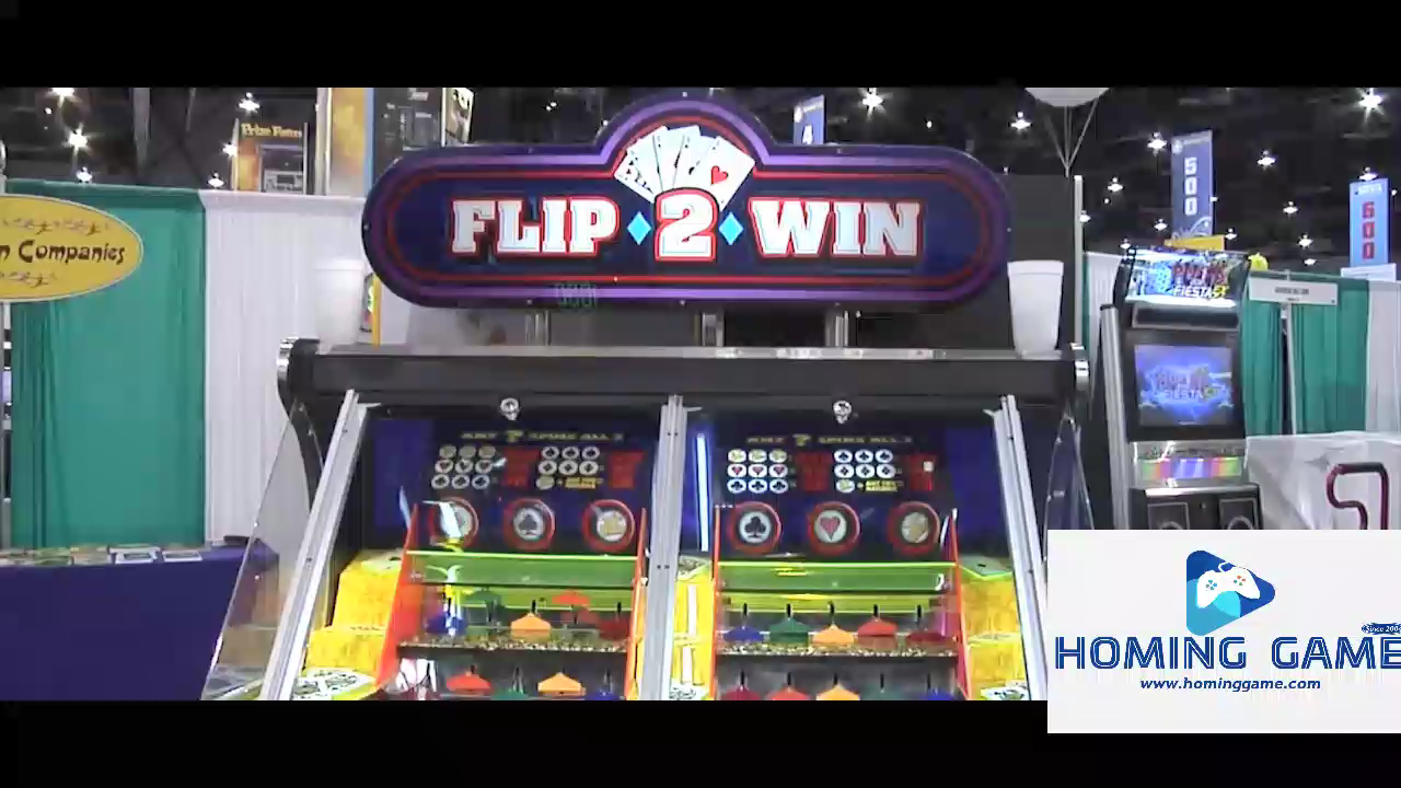Flip 2 Win Coin Pusher Game Machine - 2 Player Ticket Redemption Penny Pusher by HomingGame