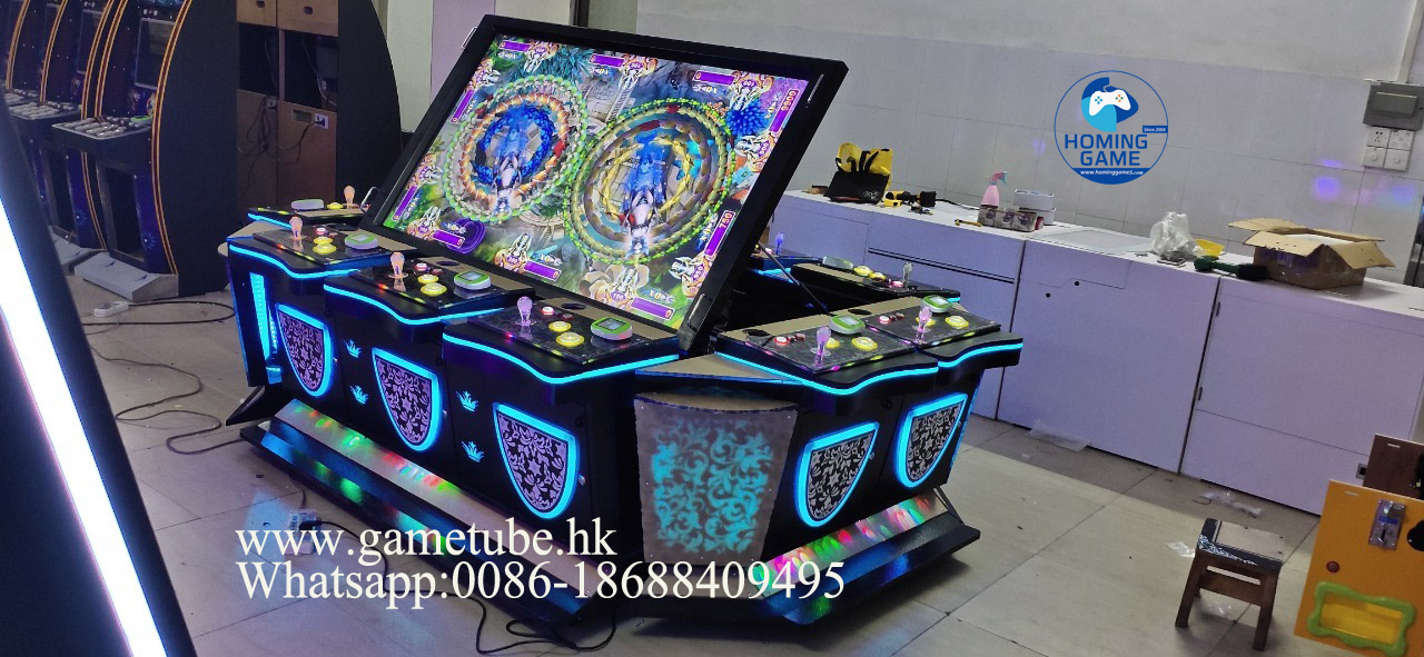 Hominggame Factory 10 Player 86 Inch Fishing Game Machine 4K Resolution Fish Hunter Arcade Table for Gaming Center