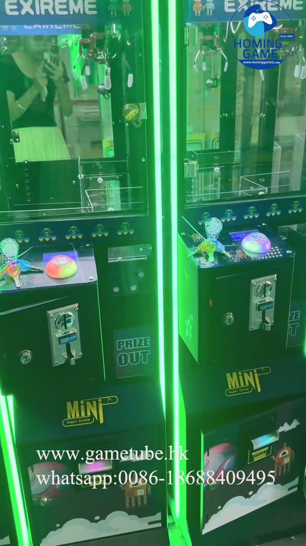 HomingGame Mega Mini Plush Toy Claw Machine – Factory Price Small Coin Operated Crane Game for Arcade & Vending Businesses