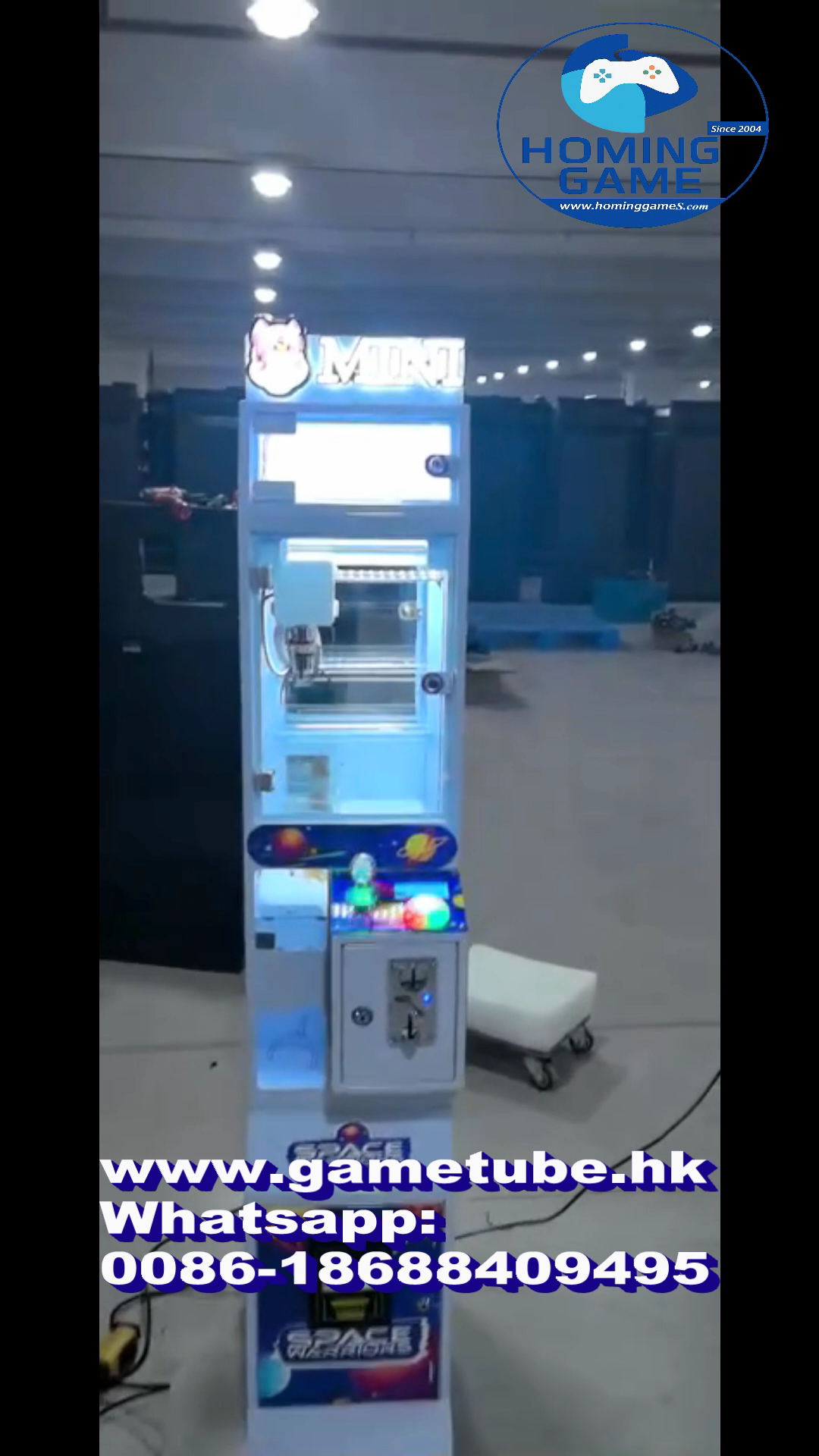 HomingGame Factory High-Profit Mini Claw Machine with Doll Candy Dispenser - Commercial Coin Operated Toy Catcher Crane Machine for Kids Amusement Center