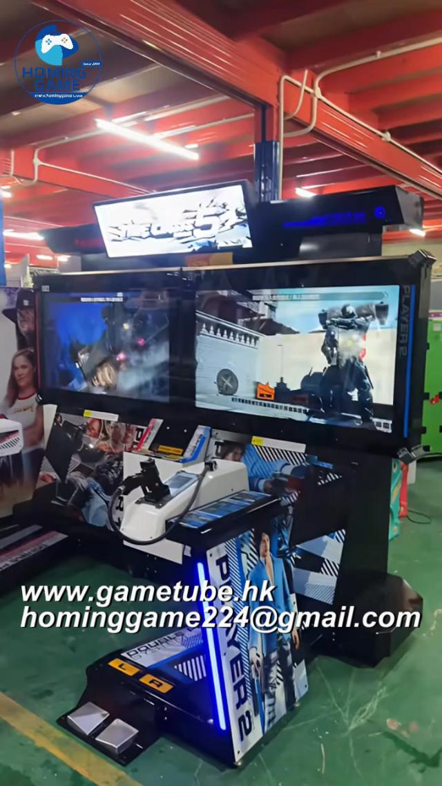 Time Crisis 5 Deluxe Twin Arcade Shooting Machine &ndash; Next-Gen Dual-Pedal Tactical Simulator(Order Send Email:hominggame224@gmail.com)