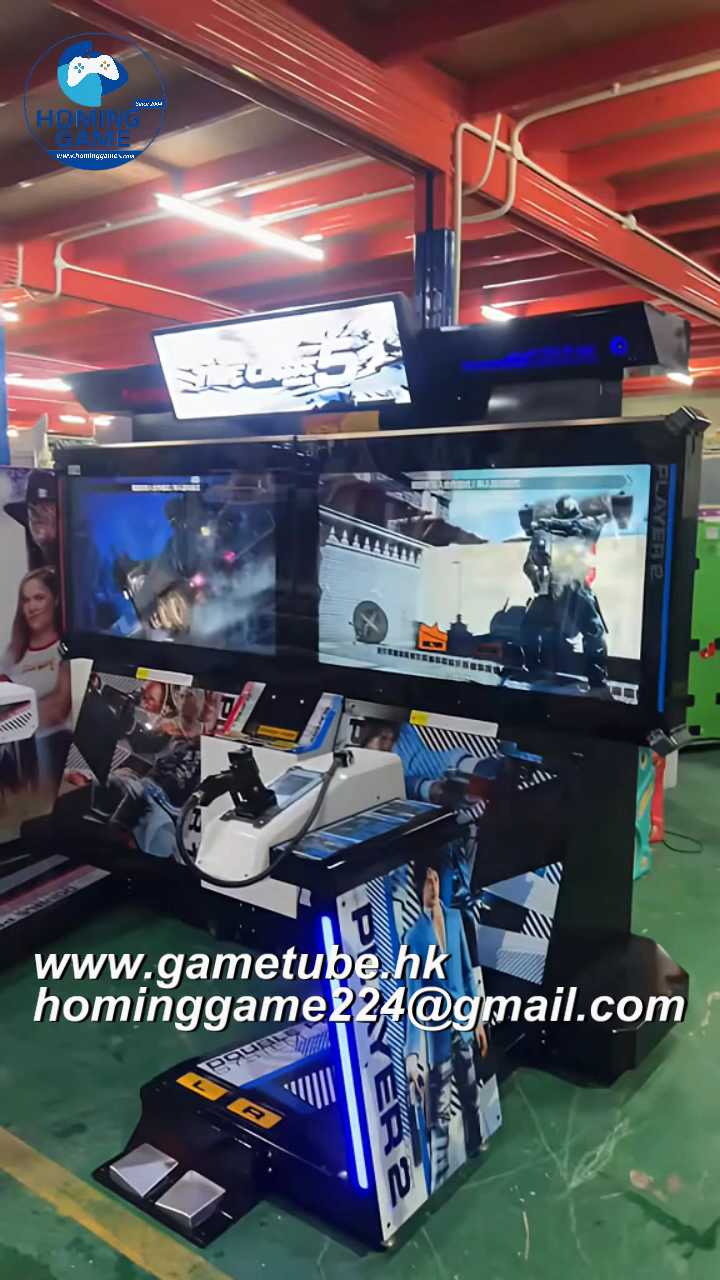 Time Crisis 5 Deluxe Twin Arcade Shooting Machine &ndash; Next-Gen Dual-Pedal Tactical Simulator(Order Send Email:hominggame224@gmail.com)