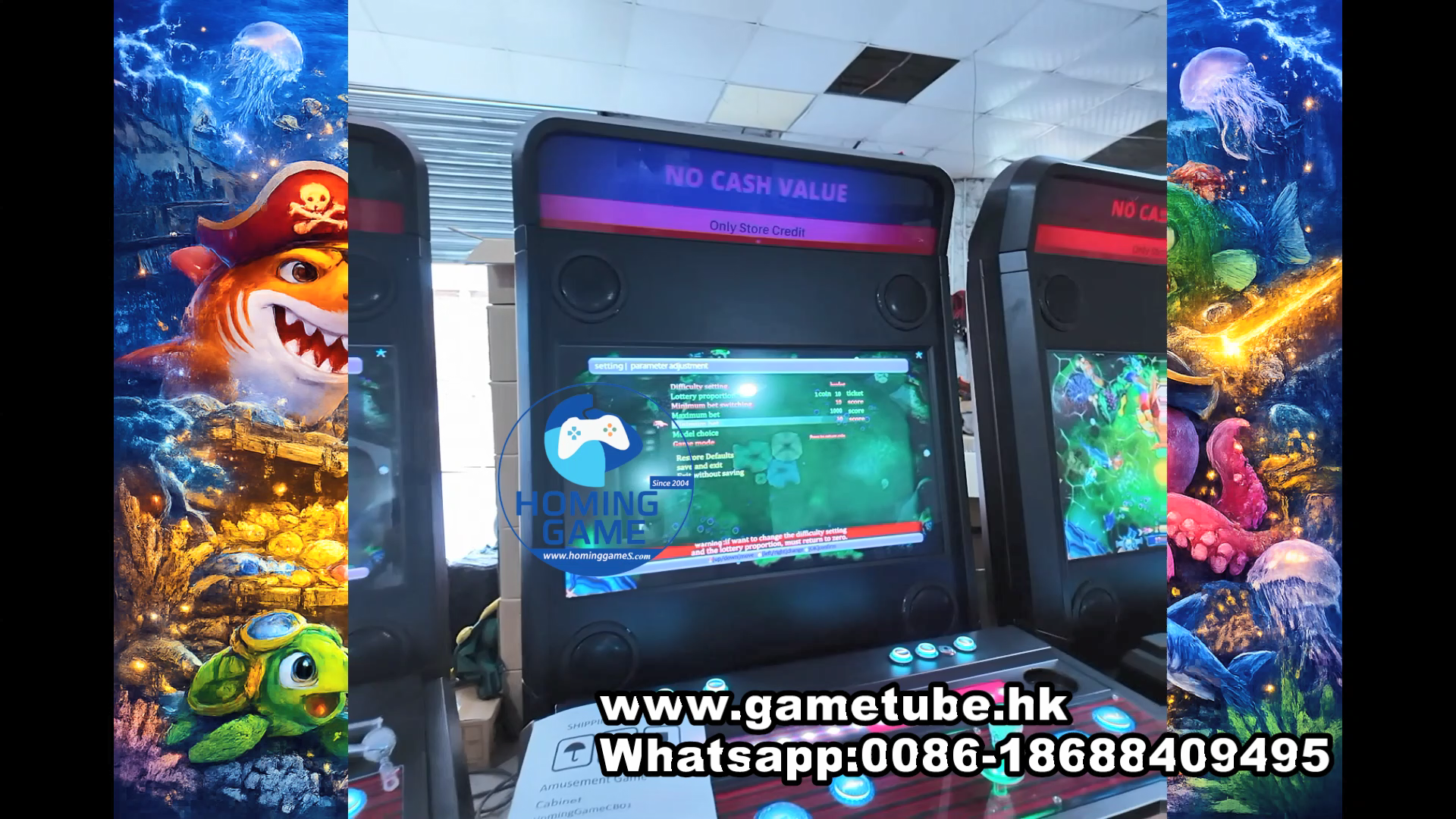 HomingGame Factory: 2026 Professional 2 Player Upright Fishing Table Game Machine - 26-in-1 & 40-in-1 Multi-Game Cabinet