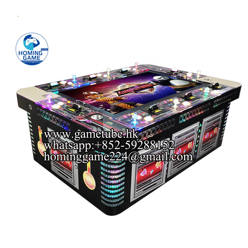 HomingGame High-Profit 8-Player Kung Fu Panda 3 Fish Game Table | 55-Inch LCD Custom Casino Shooting Arcade Game Machine Cabinet | Genuine IGS/Ocean King Compatible Software & Fish Hunter Board Kit