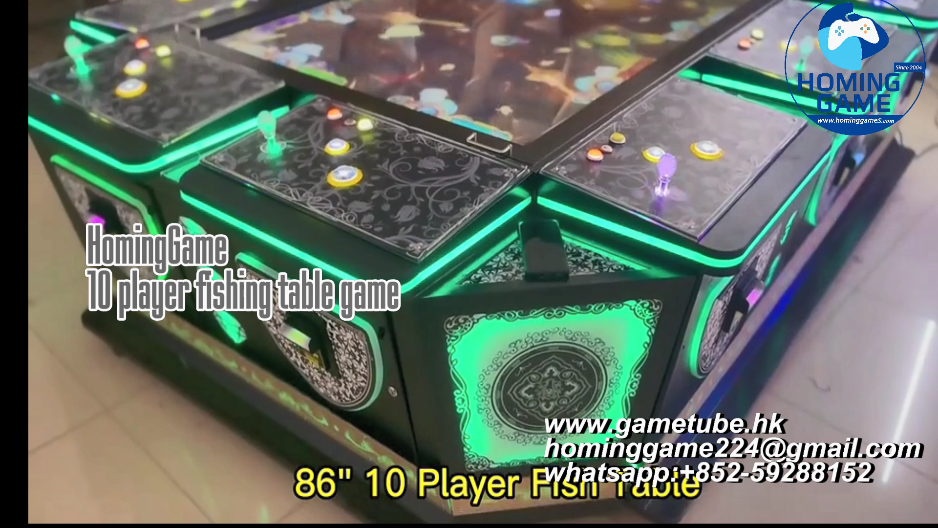 HomingGame Factory 10 Players 85 Inch Fishing Table Game Machine Ocean King Coin Operated Fish Arcade Game Cabinet for Commercial Game Room