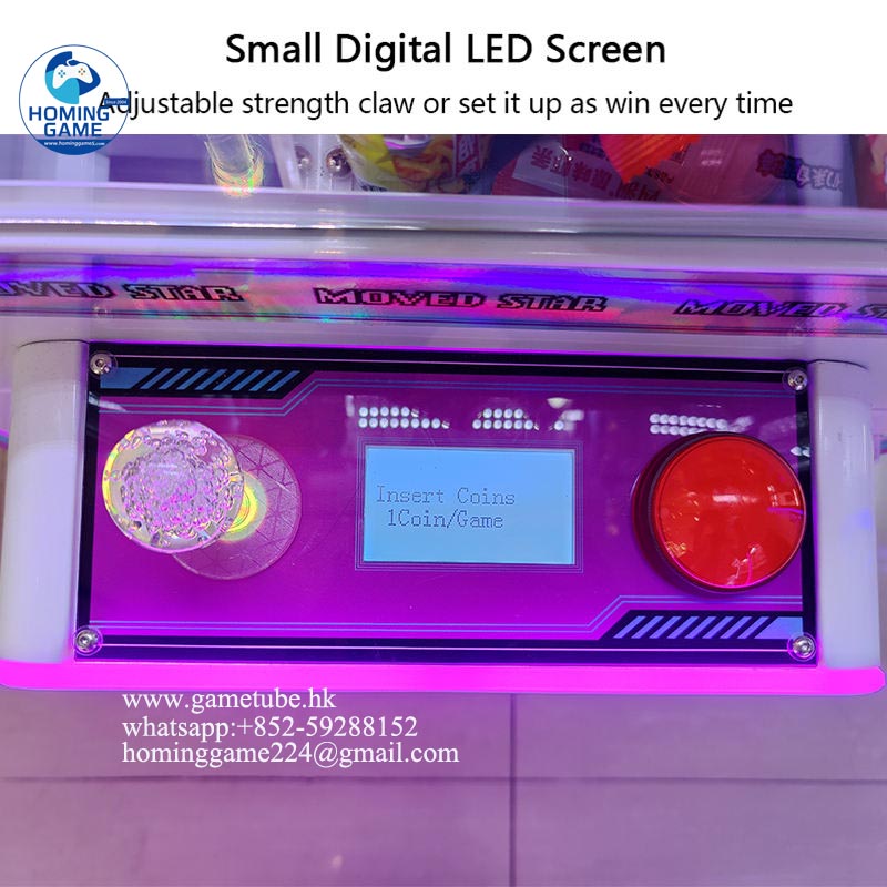 HomingGame Wholesale Commercial Coin Operated Crane Machine LED Lighting Claw Machine Toy Vending Arcade Game Machine