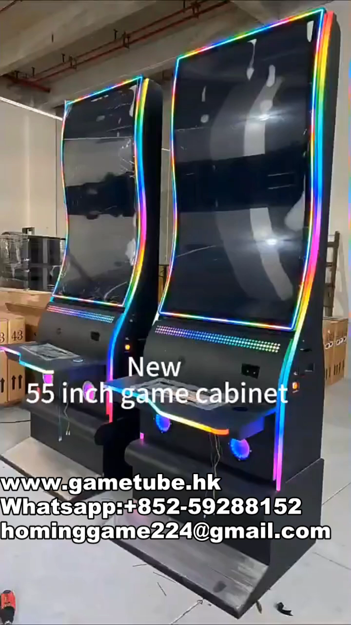 HomingGame 55-Inch S-Shaped Curved Skill Game Cabinet &ndash; Premium Luxury Vertical Arcade Machine for Gaming Lounges