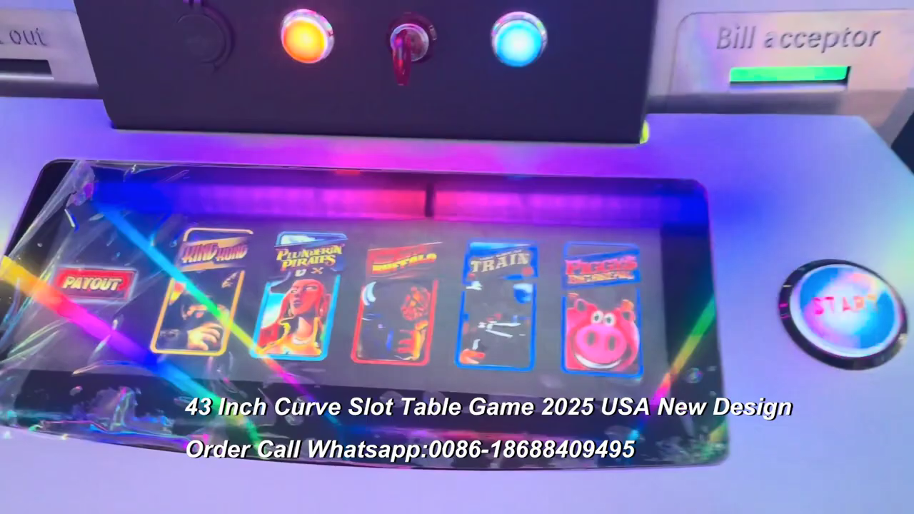 43 Inch Curve Slot Table Arcade Game Machine Touch Screen 2025 USA New Design Supply by HomingGame