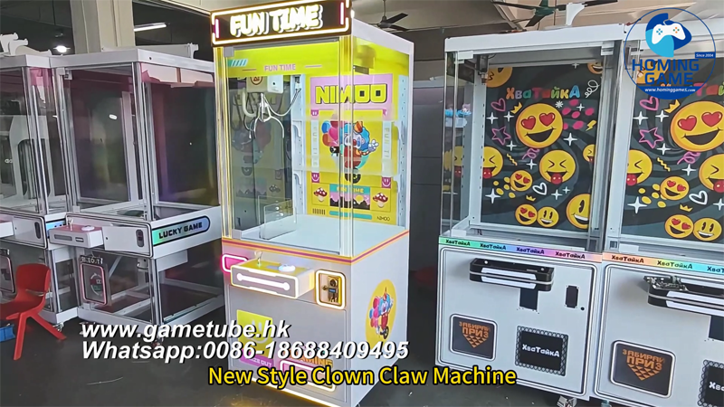HomingGame 2026 Popular Fun Time 32″ Big Claw Prize Crane Machine | Commercial Arcade Claw Crane | LED Lights | Coin/Bill/Card Payment