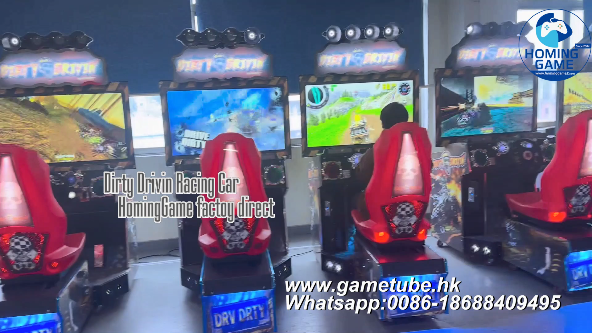 HomingGame Factory 42 Inch Dirty Drivin Racing Car Game Machine HD Simulator Arcade Driving Console for Family Entertainment Center
