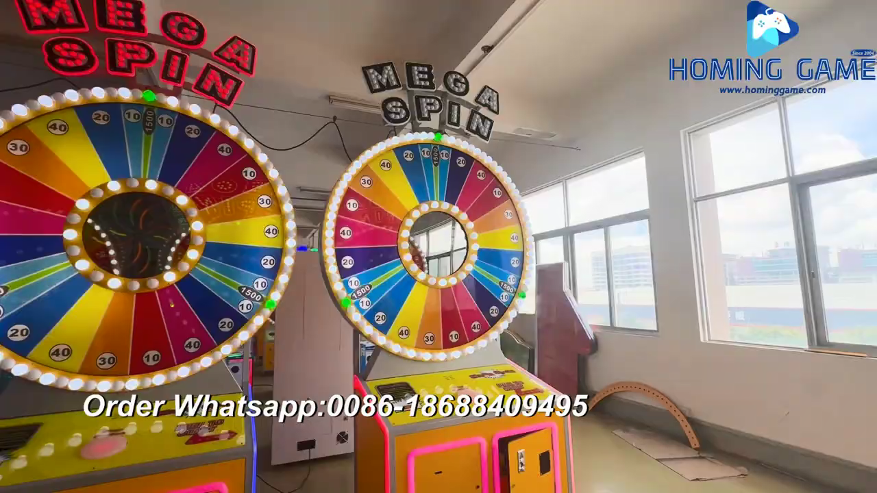 Mega Spin| Spin N Win Ticket Redemption Arcade Game Machine Coin Operated Games Lottery Machine