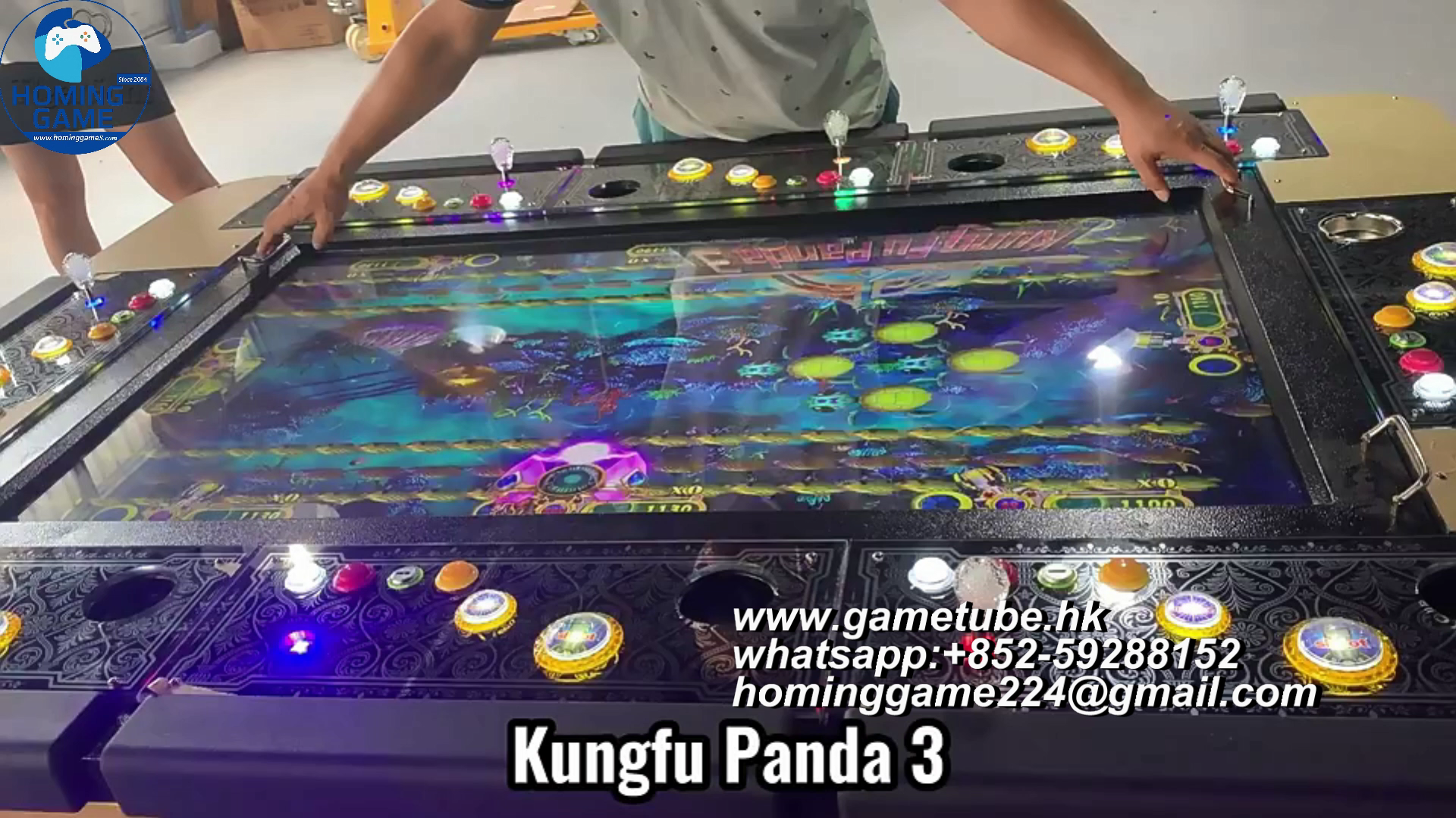 HomingGame: Wholesale New Arrival 55 Inch 8 Player Fish Table & KungFu Panda 3 Arcade Game Board Kits