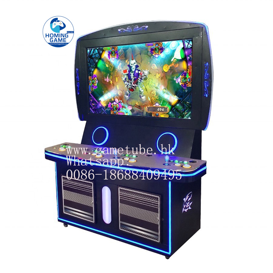 HomingGame Factory Price 4 Player Upright Fishing Game Machine Vertical Screen Arcade Fish Hunter Shooting Game Cabinet for Amusement Center