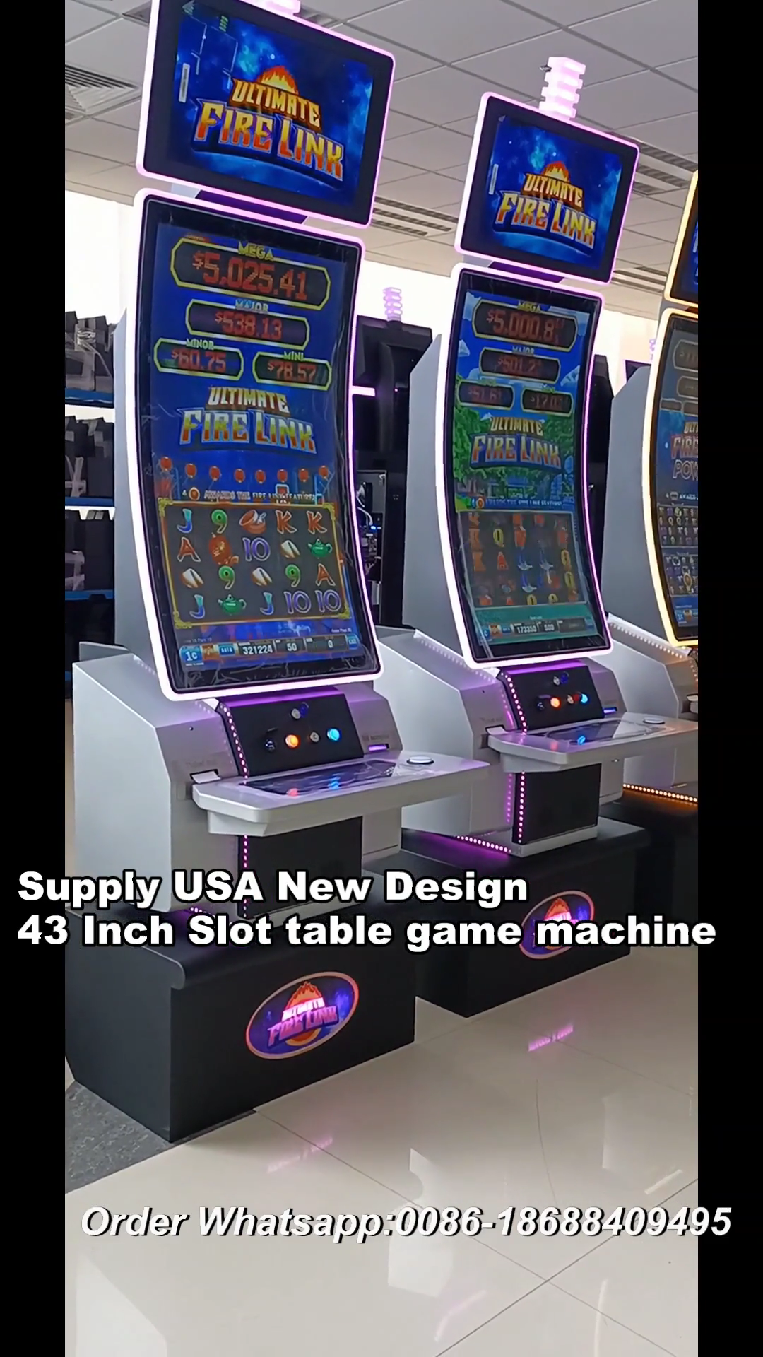 Supply USA 2025 New Design 43 Inch Curve Touch Screen Slot Table Arcade Game Machine #casino #arcade