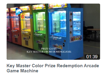 colorful key master arcade game machine