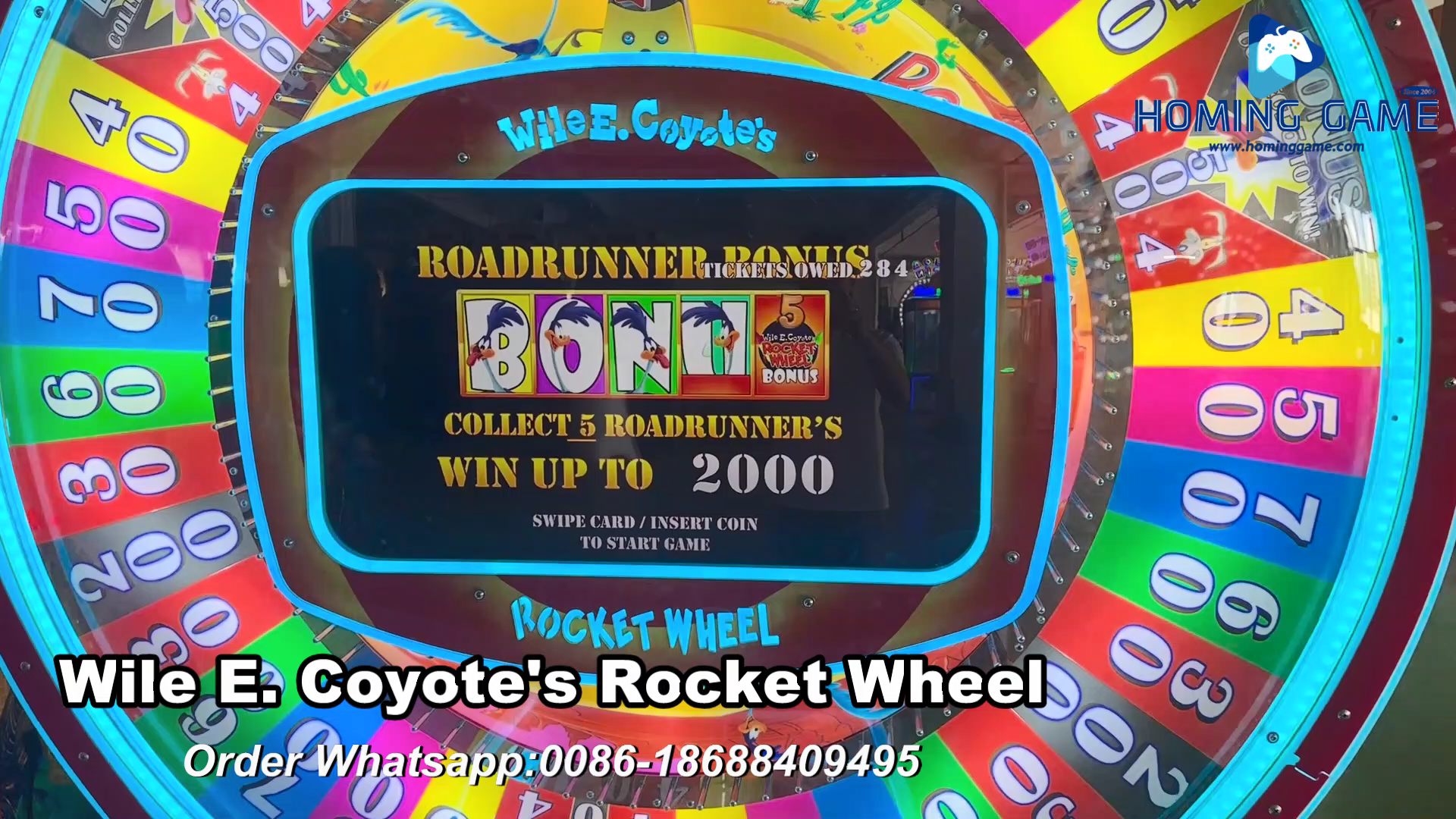 WILE E COYOTE ROCKET WHEEL Redemption Arcade Game Machine by HomingGame #redemptiongame#gamemachine
