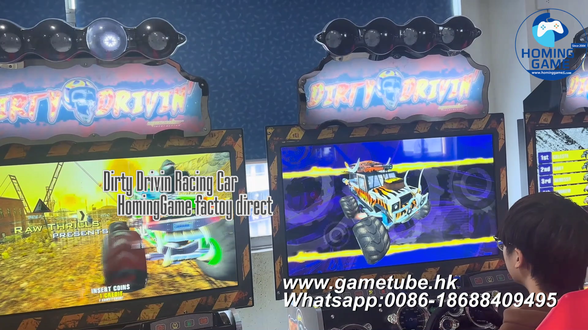 HomingGame Factory 42 Inch Dirty Drivin Racing Car Game Machine HD Simulator Arcade Driving Console for Family Entertainment Center