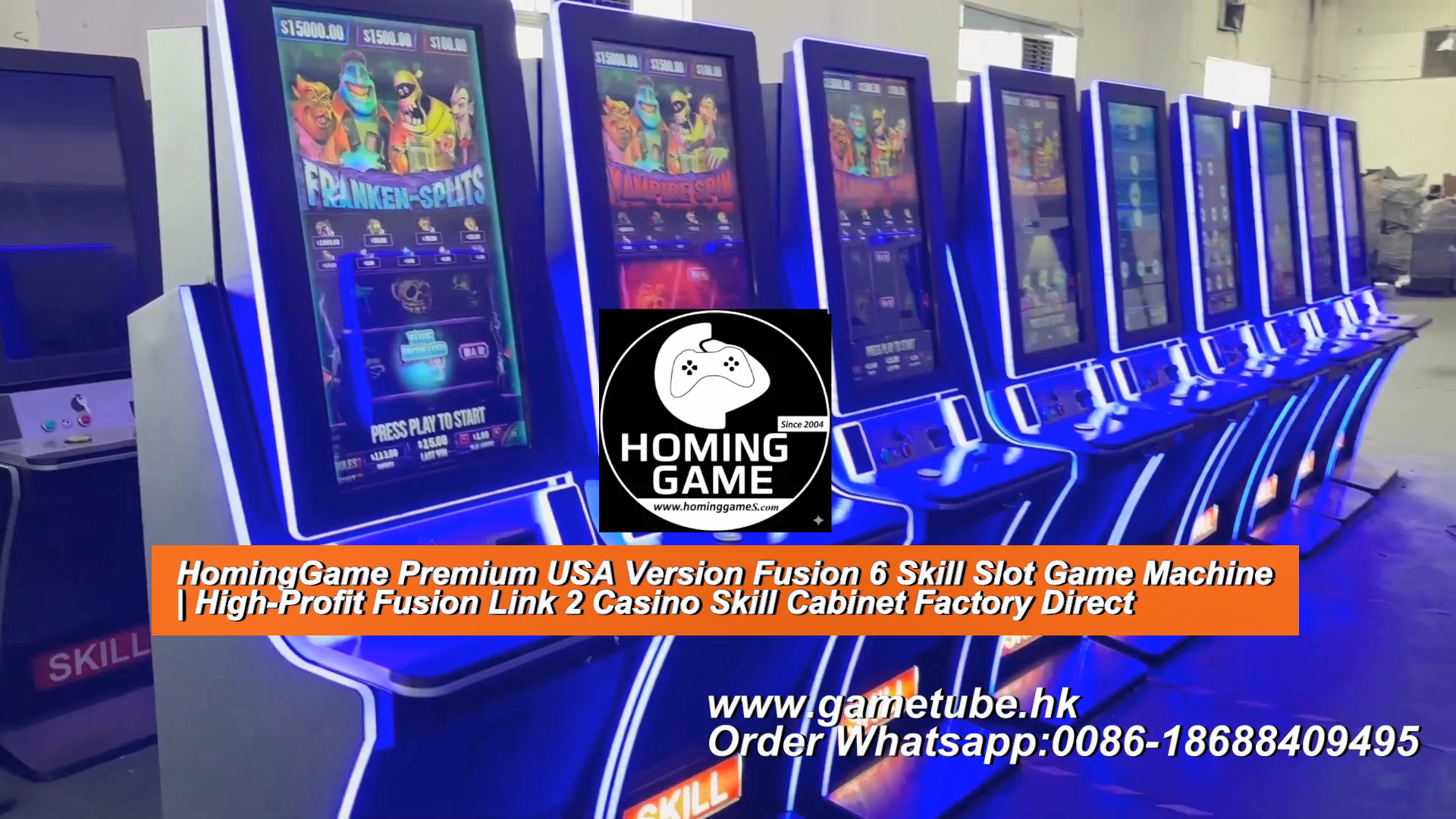 HomingGame Premium USA Version Fusion 6 Skill Slot Game Machine | High-Profit Fusion Link 2 Casino Skill Cabinet Factory Direct|43 inch curve Slot Table Game Machine