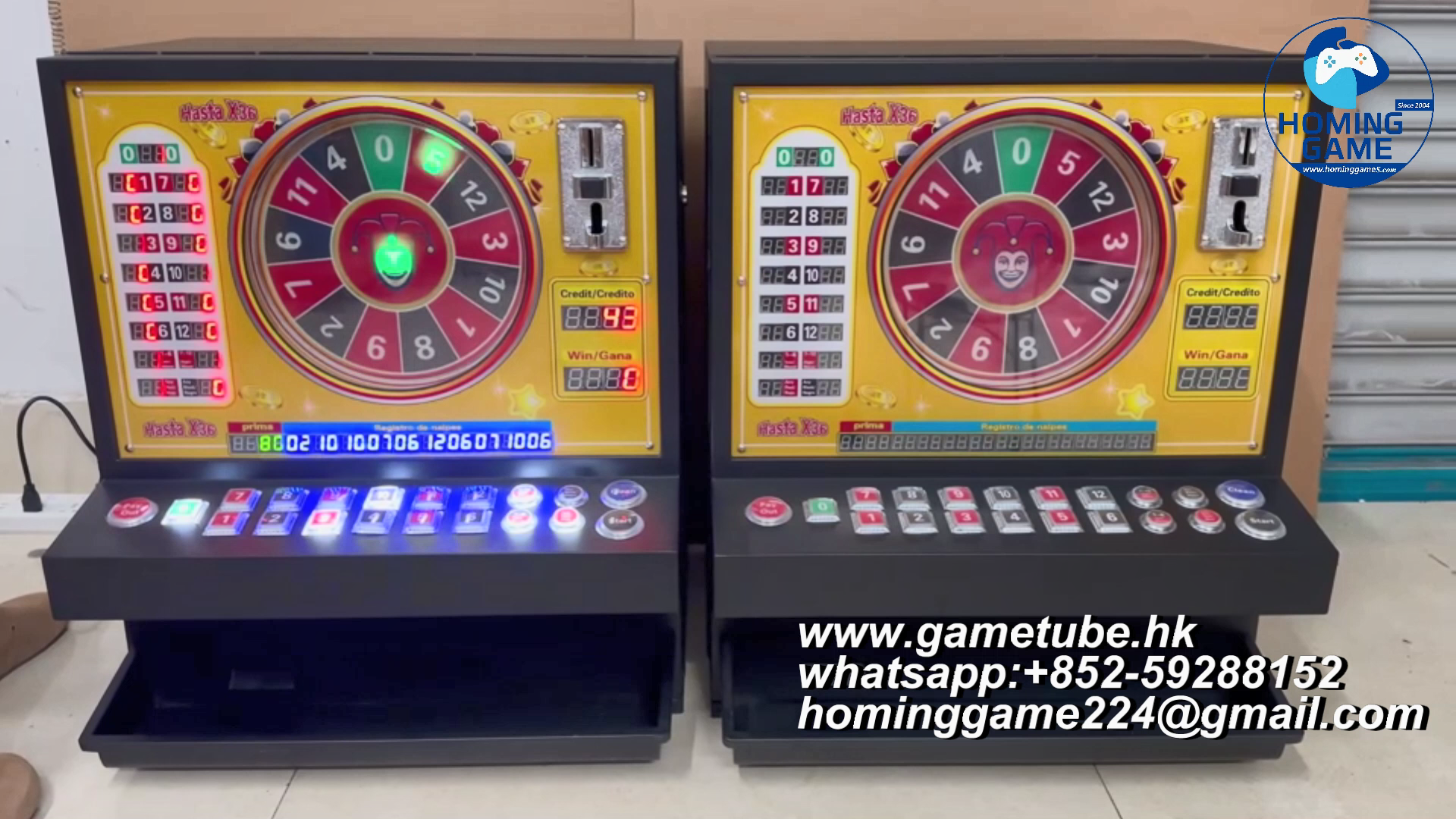 HomingGame Factory Wholesale 1 Player Coin Operated Game Machine - Hasta X36 Roulette Betting Intelligent System Lucky Spinning Wheel Arcade Cabinet for Sale