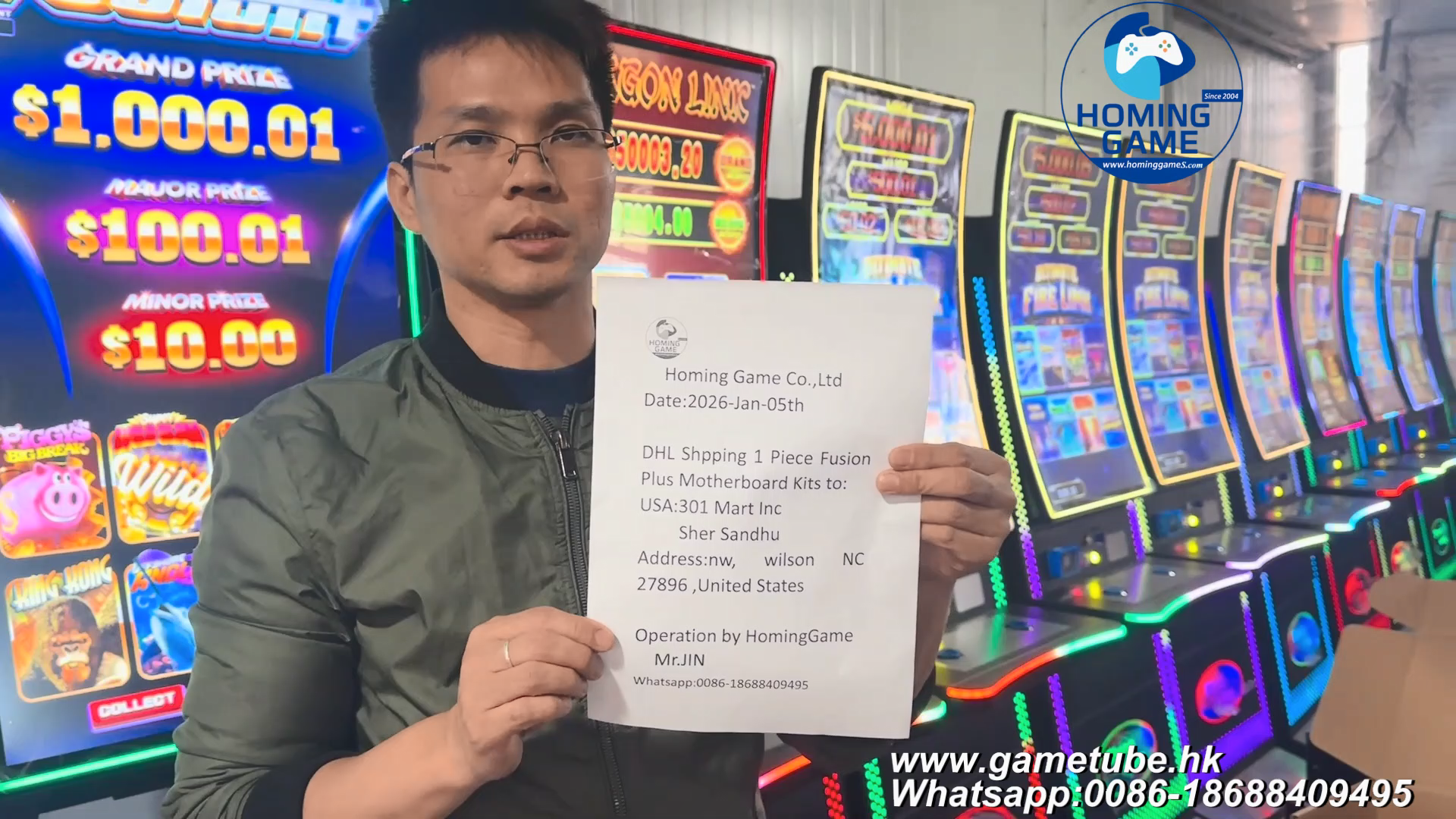 HomingGame Factory Custom 43″ Skill Slot Table Game Machine & Fishing Table Game Machine | Fusion Plus Motherboard Kits DHL to 301 Mart Inc USA | Arcade & Amusement Machines