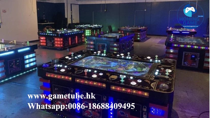 Homing Game Factory 2/4/8/10 Player Fish Table Game Machine | Fish Hunter Arcade Shooting Game | Custom LCD | Coin/Bill Operated | OEM Manufacturer