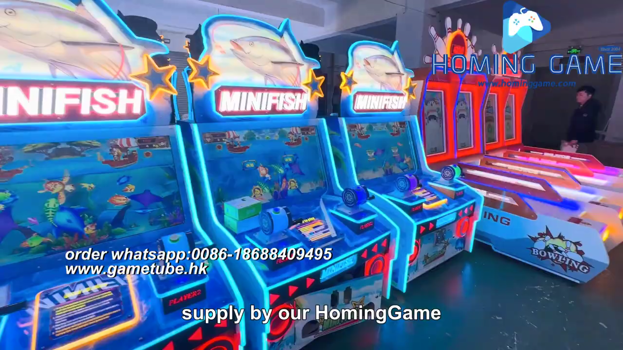 Factory Direct Supply Fec Game Center Kids Go Fishing Redemption Game Machine and Kids Bowling Redemption Arcade Game by HomingGame