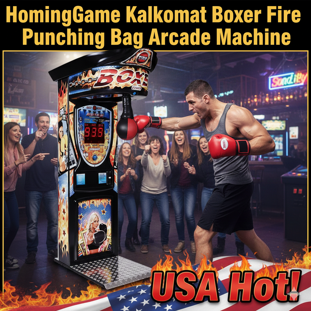 Factory Price Kalkomat Boxer Fire Punching Bag Arcade Machine – Professional Coin Operated Strength Tester Boxing Game for Bars & Amusement Centers – HomingGame Original