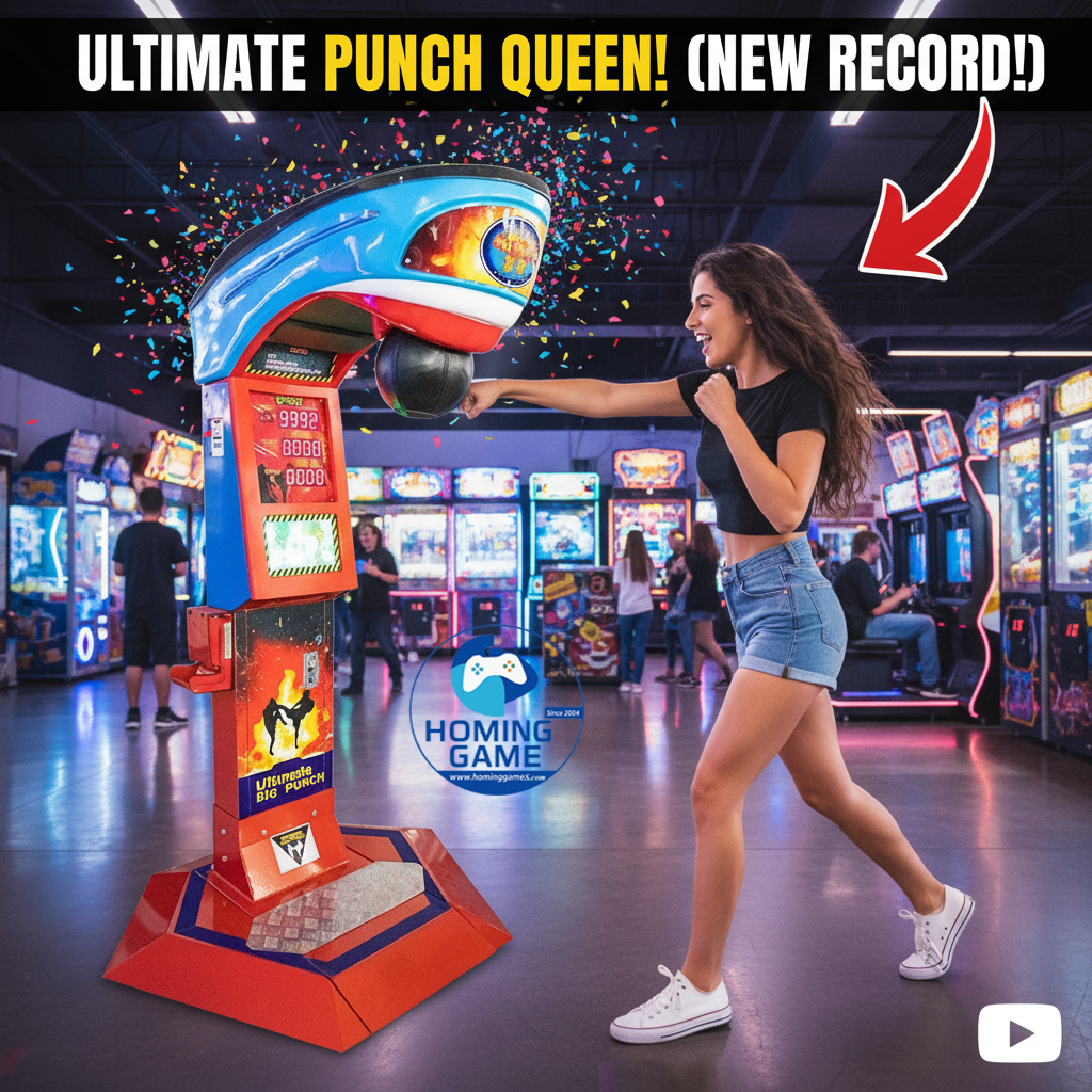 2025 Hot Sale Big Punch Boxing Arcade Machine | Coin Operated Strength Tester Game | High Profit Punch Power Machine for Amusement Center | HomingGame Factory Direct Supply