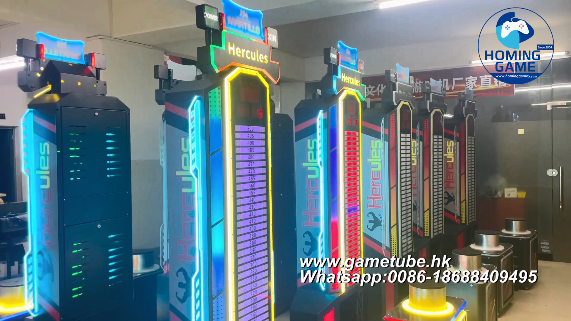 HomingGame Hercules Punching Boxing Machine – Durable Metal Coin Operated Boxing Game Machine for Amusement Centers & Bars