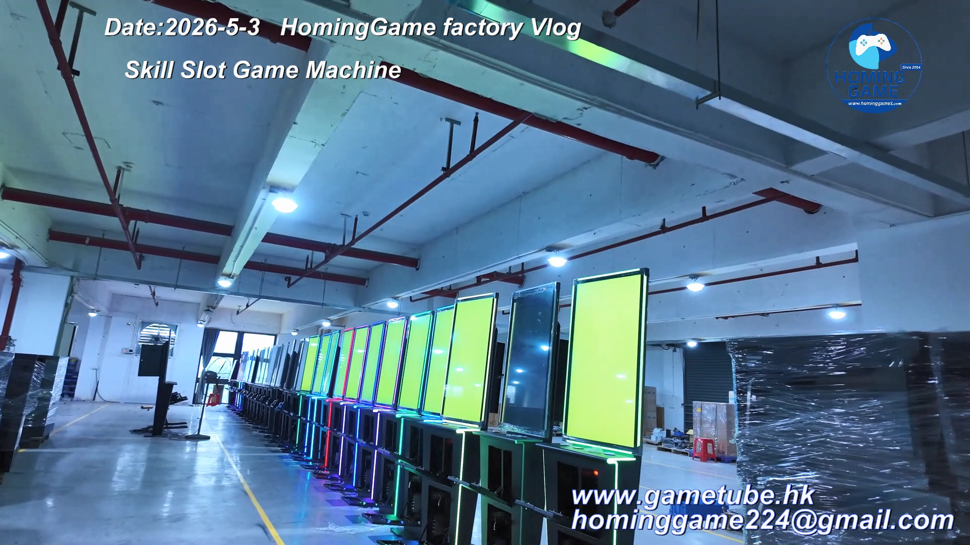 HomingGame 2026 Factory Direct 22/27/32/43 Inch Skill Slot Game Machine Cabinet | Vertical Straight & Curved Screen Slot Table Game for Amusement Room