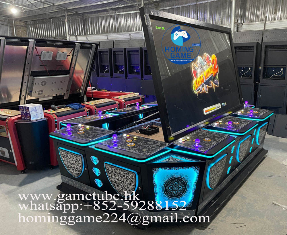 HomingGame 86/98-Inch 10-Player Arcade Fishing Game Machine – High-Performance Fish Hunter Table with Adjustable Difficulty